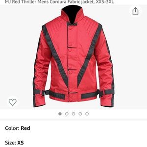 Red thriller jacket